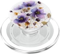 Purple Floral Pattern Aesthetic Garden Flower Bloom Cute PopSockets PopGrip para MagSafe