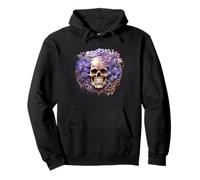 Purple Flower Mexico Skull Graphic For Women Floral Gothic Sudadera con Capucha
