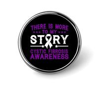 Purple For Support Cystic Fibrosis Awareness Badge Pin Brooches for Backpack Cloths Hats Button Pins Decor, Circular