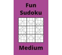 Purple Fun Sudoku Book, 9x9 Puzzles, 250 Pages, 5x8, Medium