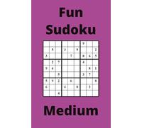 Purple Fun Sudoku Book, 9x9 Puzzles, 300 Pages, 5x8, Medium