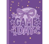 Purple Game Day Football Composition Notebook: An Aesthetic Purple Journal for Girls and Teens featuring a hand-drawn football, stars, and a big bow in a fun doodle style - 110 Wide Ruled Pages