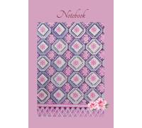 Purple Geometric Diamond Composition Notebook: Aesthetic Pastel Pink Floral Grid Pattern Journal for Writing and Note-Taking: 6x9 Inches, 120 Lined ... for Students, Teens, and Creative Journaling