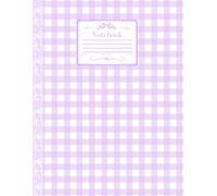Purple Gingham Lace-Themed College-Ruled 8.5"x11" Notebook: Soft Coquette Cute Pastel Journal with Adorable Ribbon Design - Perfect for Essential Stationery, School Notes, Teens & Women <3