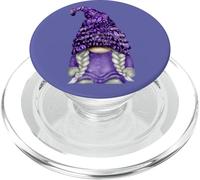 Purple GNOME For Women and Gardening Mom Floral Aesthetic PopSockets PopGrip para MagSafe