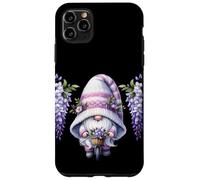 Purple GNOME On A Retro Bike For Women with Hanging Wisteria Carcasa para iPhone 11 Pro MAX