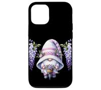 Purple GNOME On A Retro Bike For Women with Hanging Wisteria Carcasa para iPhone 12/12 Pro