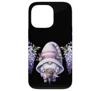 Purple GNOME On A Retro Bike For Women with Hanging Wisteria Carcasa para iPhone 13 Pro