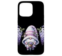 Purple GNOME On A Retro Bike For Women with Hanging Wisteria Carcasa para iPhone 15 Pro MAX