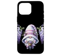 Purple GNOME On A Retro Bike For Women with Hanging Wisteria Carcasa para iPhone 16 Pro MAX