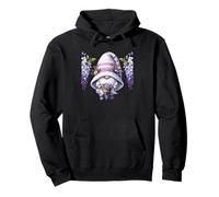 Purple GNOME On A Retro Bike For Women with Hanging Wisteria Sudadera con Capucha