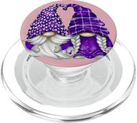 Purple GNOME Spring Aesthetic For Women and Summer Lavender PopSockets PopGrip para MagSafe
