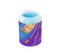 Purple-golden Irregular Abstract Portable Pet Foot Cleaner with Soft Silicone Brush Pets Supplies and Accessories Suitable for Small, Medium Large Breed Dogs