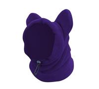 Purple Gorra de perro de 2 piezas, sombrero de invierno para perro pequeño, gorro de invierno para perro, sombrero de invierno grueso para perro pequeño, animales de compañía gorro de punto para perro