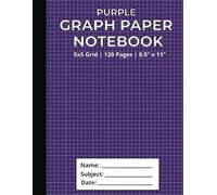Purple Graph Paper Notebook: 5x5 Grid | 120 Pages | 8.5" X 11": Graph Paper Notebook for Math, Algebra, Geometry, Engineering, Drawing, Planning, and ... Students, Teachers, Architects, and Designers
