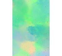 Purple, Green and Blue Pastel Watercolour Style With Sprinkles 50 Watermark Blank Page Notebook/Journal