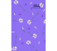 Purple Hardcover Notebook - Floral design, 6 x 9 Inches, 200 Pages, Lined Journal with White Paper, Matte Finish, Elegant Writing Notebook