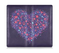 Purple Heart Day Red and Blue Stars - Funda de piel de primera calidad para registro de automóvil y tarjeta de seguro, organizador para identificación, licencia de conducir, tarjetas de información de