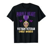 Purple Heart Vietnam Veterano Combate Herido Orgulloso Patriótico Camiseta