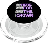 Purple Here For The Crown Purple Graphic PopSockets PopGrip para MagSafe