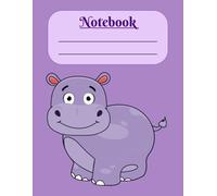 Purple Hippo Notebook For Kids, Teens & Adults- 8.5x11 inch, 200 Wide Ruled Pages, Matte Finish: Adorable Purple Hippo Composition Notebook, Purple ... Kawaii Stationery for School & College
