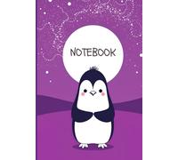 Purple Kawaii Penguin Notebook - Cute Journal for Girls, Teens & Women | Perfect for Note Taking at School, Office & Work | 120 Wide-Ruled Pages, Paperback