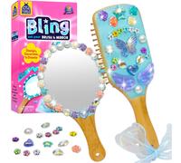 PURPLE LADYBUG Decora tu propio juego de cepillos y espejos de madera - Regalo de cumpleaρos para niρas de 6 a 12 aρos Kit de manualidades DIY pa