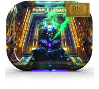 PURPLE LEGACY® Base 34 × 27,5 × 2,7 cm | chapa de metal | diseño egipcio Cyberpunk | Práctica bandeja con esquinas redondeadas (Cyber Temple Big)