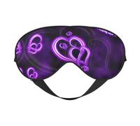 Purple Love Printing - Máscara de ojos versátil para dormir, suave y de doble cara para yoga, camping, máscara suave para dormir
