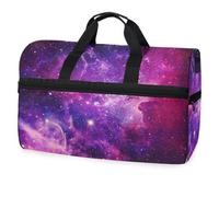 Purple Magical Galaxy Star - Bolsa de viaje para hombres, mujeres, niños, niñas y adolescentes, bolsa de gimnasio deportiva de gran tamaño con compartimento para zapatos, bolsa de entrenamiento