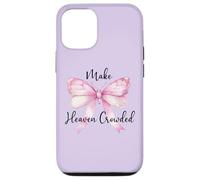 Purple Make Heaven Crowded Christian Women Jesus Pink Bow Carcasa para iPhone 12/12 Pro