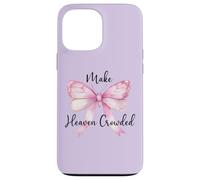 Purple Make Heaven Crowded Christian Women Jesus Pink Bow Carcasa para iPhone 13 Pro MAX