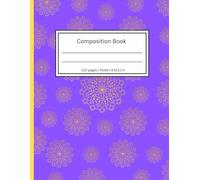 Purple Mandela patterns Composition Notebook with 110 pages college ruled paper. 8.5 x 11 inches for school, university, work, and students
