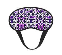Purple Maze - Antifaz de satén con borde negro para una comodidad óptima y bloqueo de la luz