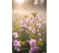 Purple Meadow Flowers Notebook: Soft Violet Wildflower Field at Sunrise Aesthetic Lined Journal for Writing, Notes, and Daily Reflection