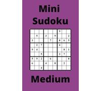 Purple Mini Sudoku Book, 9x9 Puzzles, 250 Pages, 5x8, Medium