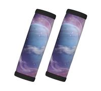 Purple Mist Planet - Paquete de 2 fundas para manijas con tarjeta de contacto para maletas, nevera, horno, puerta de coche y mancuernas