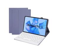 (Purple, Multicolor) AHW12-B For Huawei MatePad Pro 11 (2022) Protective Case with Detachable Bluetooth Keyboard PU Leath