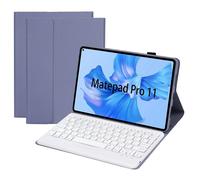 (Purple, Multicolor) AHW12-B For Huawei MatePad Pro 11 (2022) Protective Case with Detachable Bluetooth Keyboard PU Leath