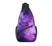 Purple Nebula Space Galaxy Crossbody Sling Mochila Sling Bag Travel Senderismo Chest Bag Daypack