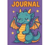 Purple Notebook: Cute teal and orange Girl Dragon | Wide Ruled Lined | 8.5 x 11, 75 pages, for kids, teens, adults
