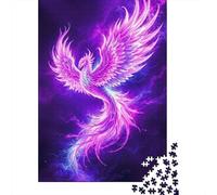 Purple Phoenix Spirit Rompecabezas Firebird Fantasy 1000 Piezas de Papel Reciclado Adultos Y Mayores De 12 Años Divertido y Desafiante Familiar 38x26cm/1000pcs