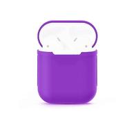 (Purple) Portable Wireless Bluetooth Earphone Silicone Protective Box Anti-lost Dropproof Storage Bag for Apple AirPods 1/2