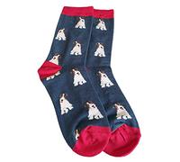 Purple Possum Calcetines para perro Fox Terrier, de la marca, mezcla de algodón de bambú suave, ideal para regalo Azul azul Talla única
