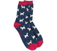 Purple Possum® Westie Dog Socks - Calcetines para hombre, diseño de perros divertidos, azul marino, blanco, West Highland Terriers, talla 7 a 11, Azul, azul marino, azul marino, azul oscuro, 7-11