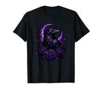 Purple Raven Crescent Moon, góticas, Rosas oscuras Camiseta