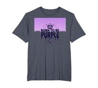 Purple Reign: Explosión Real de la Corona para los entusiastas Reales Camiseta, Hombre Tallas Grandes, Azul Jaspeado, 5X Alto