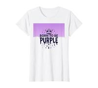 Purple Reign: Explosión Real de la Corona para los entusiastas Reales Camiseta, Mujer, Blanco, L