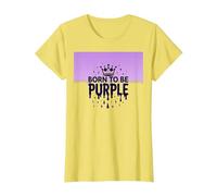 Purple Reign: Explosión Real de la Corona para los entusiastas Reales Camiseta, Mujer, Limón, 3XL