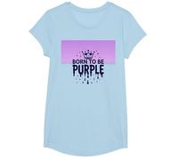 Purple Reign: Explosión Real de la Corona para los entusiastas Reales Camiseta, Niñas, Azul Bebé, L